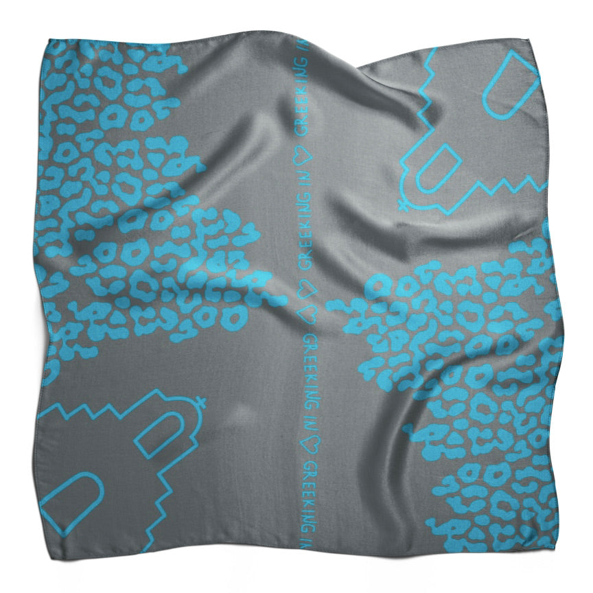 Greek Domes Satin Scarf 70cm x 70cm