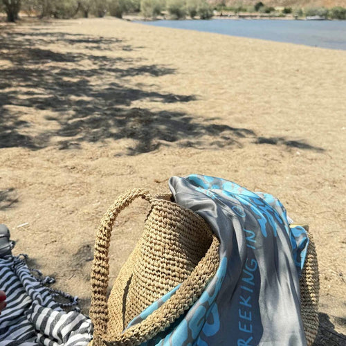 Greek Domes Satin Scarf 70cm x 70cm