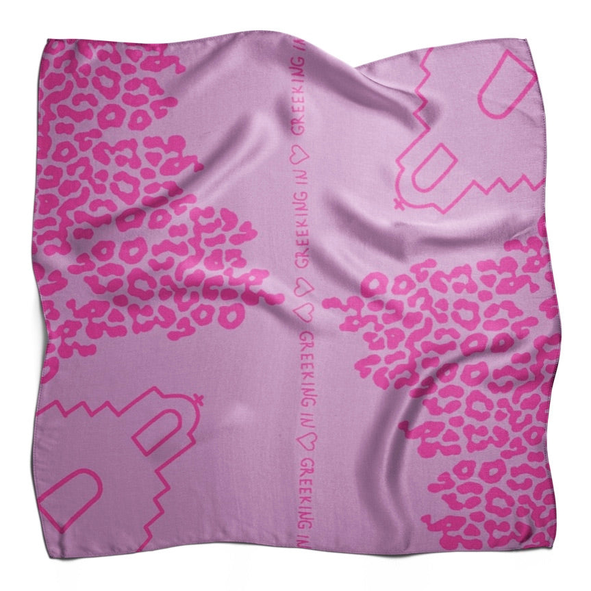 Greek Domes Satin Scarf 70cm x 70cm